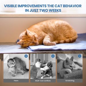 Efficace 100% Safe Cat Phéromones Kit <span class=keywords><strong>Diffuseur</strong></span> Calmant avec 1 <span class=keywords><strong>Diffuseur</strong></span> + 4 Recharges (48ml) Rechargeable - Product Image 2