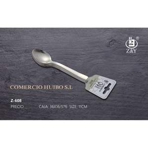Cucchiaio in Metallo Durevole da 11 cm con Manico Lungo, Facile da Usare e Lucidato a Specchio, Ideale per Servire e da Viaggio - Product Image 1
