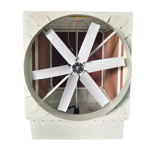 Nuevo 1.5kw 380V 50Hz 146*146*190cm FRP fibra de vidrio cortina de agua evaporativa almohadilla de refrigeración por aire enfriador de aire con ventilador de escape - Product Image 1