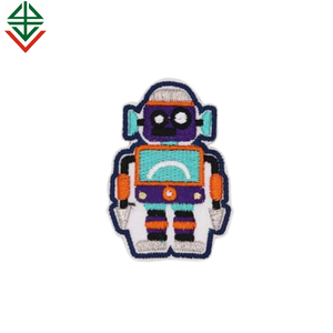 Bel ferro su ricamo cartone animato <span class=keywords><strong>Mr</strong></span> Robot toppe ragazzo felpa con cappuccio Robot ricamo toppe per borse - Product Image 3