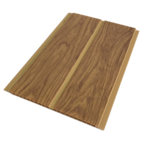 Vente en gros de panneaux de plafond économiques en grain de bois, imperméables, ignifuges, en PVC