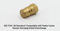 Coupleur hydraulique à déconnexion rapide en laiton ISO 7241-B 1/8 NPT MKZD pour lance de nettoyage de tapis à montage sur camion