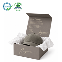 Boîte à fermeture magnétique avec logo personnalisé, boîte pliable de luxe en carton robuste, emballage pour casquette de baseball, boîte cadeau pour casquette snapback haut de gamme