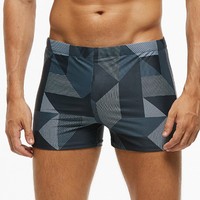 Maillots de bain carrés pour hommes, athlétiques, à séchage rapide, coupe classique, imprimés, pour l'entraînement