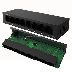 Switch Ethernet Rápido Sin Ventilador de 10/100 Mbps con 8 Puertos FE, Switch de Red No Administrado con 8 RJ45 para el Hogar - Product Image 1