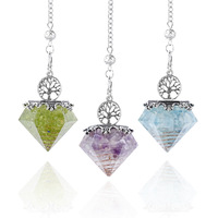 Pendentif Hexagonal en Époxy avec Cristaux Naturels Arbre de Vie, pour Yoga, Méditation, Guérison Énergétique, Vente en Gros de Pierres Précieuses