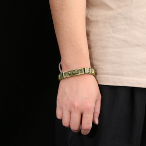 โซ่นาฬิกาปี่เซียะทองเหลืองสำหรับผู้ชายสายโซ่ทองเหลืองแนววินเทจเครื่องประดับตกแต่งแนวโบราณ - Product Image 2