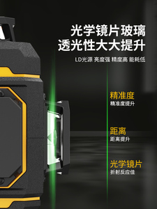 פלס לייזר ירוק תעשייתי ו-עשה זאת בעצמך עם מצב פולסים ליישור אוטומטי, תושבת מגנטית, מארז קשיח וסוללות - Product Image 2