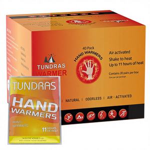 Calentadores de Manos, 11 Horas de Duración, <span class=keywords><strong>40</strong></span> Unidades, Naturales, Inodoros, Seguros, de un Solo Uso, Activados por Aire, para Manos, Dedos y Cuerpo, Aprobados por la TSA - Product Image 1