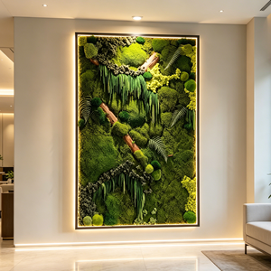Panel de Arte de Pared con Musgo Preservado Biophilic en Marco LED - Larga Duración (3-5 Años) - Regalo para el Día de la Madre o Graduación para Oficina/Hotel - Product Image 4