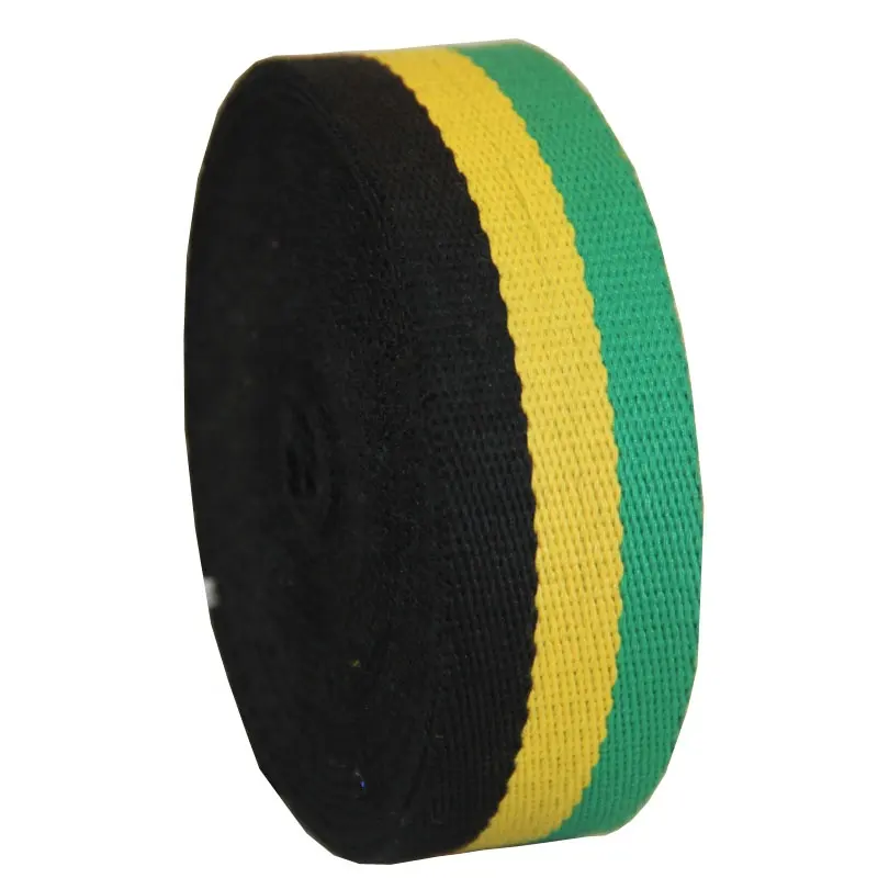 Fábrica de China 1,5 pulgadas correas de algodón/verde/amarillo/Negro azul/negro de sarga de algodón cinturón