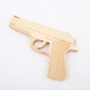 Pistolet à Élastiques en Bois pour Jeu de Tir en Extérieur, Modèle Jouet pour Enfants - Product Image 2