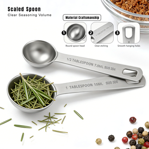 Juego <span class=keywords><strong>de</strong></span> cucharas medidoras <span class=keywords><strong>de</strong></span> metal, utensilios para hornear <span class=keywords><strong>de</strong></span> acero inoxidable Premium con accesorios para el hogar y la cocina, productos <span class=keywords><strong>de</strong></span> cucharaditas anidadas - Product Image 3