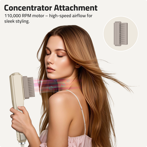 Secador de Cabelo Profissional com 3 Acessórios Substituíveis, Alisamento em Uma Etapa, Alta Potência, Iônico, Uso Doméstico e Externo - Product Image 5