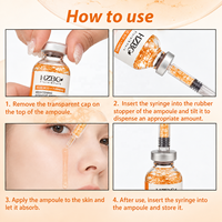 Ampoule éclaircissante au curcuma et à l'acide kojique 30 ml en gros, fabricant OEM sous marque privée, correcteur de taches brunes