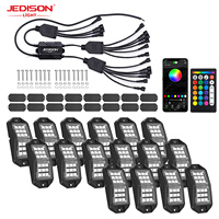 Luces LED RGB para Chasis de 16 Cápsulas, Multimodo, IP68, 12V 24V, Impermeables, Lámpara de Ambiente Exterior para Camioneta, Pickup, SUV