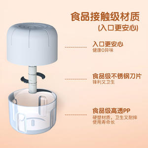 Kitchoice - Mini Prensa de Ajo Eléctrica, Molinillo de Alimentos, Carcasa de Plástico, Blanco y Azul 2024, Calidad Superior - Product Image 4