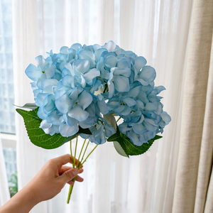 Wholesale 5 Heads 47cm Silk Hydrangea Bunch Realistic Soft <b>Artificial</b> <b>Flowers</b> for Valentine's Day & Wedding Arrangements - Product Image 5