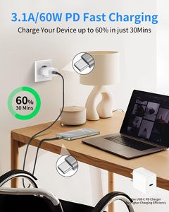 Siêu Nhanh 10Gbps Tốc Độ Truyền USB-C 3.2 Cáp Với 3A Nhanh Chóng Sạc PVC Chất Liệu Bện Che Chắn Cho Tai Nghe Điện Thoại Di Động - Product Image 4
