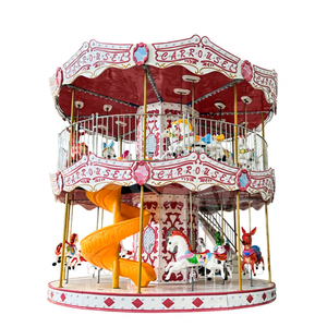Manège extérieur magique à deux étages pour 23 personnes, avec un design époustouflant et des lumières LED colorées, pour le plaisir des enfants et des familles, usage commercial. - Product Image 1