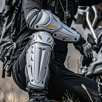 Genouillères de moto personnalisées en acier inoxydable, fabrication sur mesure |   Ensemble de protège-coudes articulés pour motocross |   Équipement d'équitation professionnel