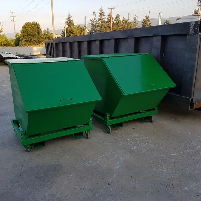 Lixeira industrial mais vendida, recipiente para gerenciamento de resíduos industriais, filtro de gancho para serviço pesado