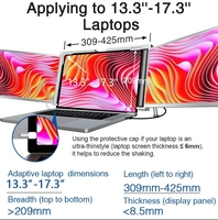 Extendeur d'écran d'ordinateur portable à triple moniteur IPS à écran large de 14 pouces facile à connecter pour une configuration à double rapport d'aspect de 16:9