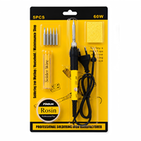 Kit de fer à souder à température réglable, outils de réparation électronique avec fil à souder, colophane et pointes remplaçables