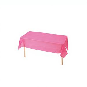 Venta al por mayor 137x274cm mantel de plástico Rosa vajilla de fiesta y decoraciones para eventos y celebraciones - Product Image 1