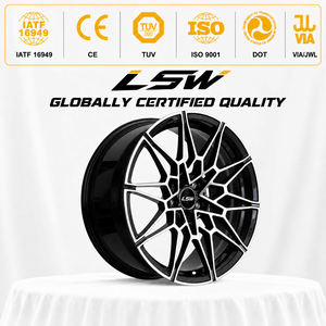 ล้อแม็กซ์ LS8137 อลูมิเนียมอัลลอยด์แบบหลายก้าน สีดำเงา หน้าเจียร 5.5x114.3 ET35 ผลิตแบบชิ้นเดียว สำหรับรถยนต์นั่งส่วนบุคคล - Product Image 3