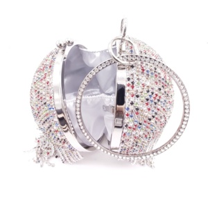 Borse di lusso diamanti per le donne nuovo <span class=keywords><strong>oro</strong></span> Glitter argento nappa palla frizione per la festa di nozze <span class=keywords><strong>sera</strong></span> borsa con motivo di pietra - Product Image 6