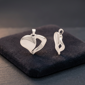 Colgante de Plata 925 con Corazón Abierto, Romántico, para Uso Diario - Product Image 2
