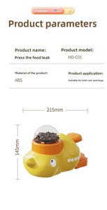 Distributore di Cibo a Forma di Paperella Gialla per Cani e Gatti, Giocattolo Interattivo Automatico per l'Addestramento e l'Alimentazione degli Animali Domestici - Product Image 6