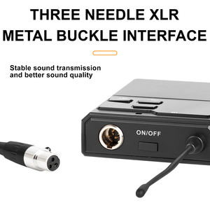 Microphone sans fil UHF DR80A à prix d'usine, double canal de réception, micro-casque avec émetteur de poche - Product Image 4