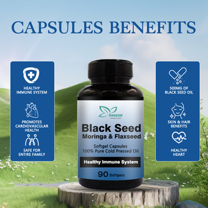 Suplemen minyak <span class=keywords><strong>Moringa</strong></span> organik harga rendah meningkatkan kesehatan kardiovaskular dan mendukung gel lembut minyak biji hitam Jantung sehat - Product Image 4