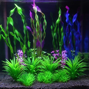 R7 Colorido Pecera <span class=keywords><strong>Artificial</strong></span> Decoraciones Acuario Paisaje Vividly Decor Plastic Plants Set Acuario Plantas - Product Image 4