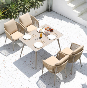 Muebles al aire libre ocio formas de madera de <span class=keywords><strong>teca</strong></span> jardín 6 sillones mesa de <span class=keywords><strong>comedor</strong></span> moderno - Product Image 3