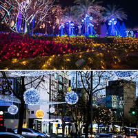 LED Big Christmas Lighted Sphere Balls Decor garden led outdoor 3d big round globe street ball motif light