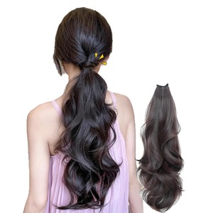 Peluca de cola de caballo con ondas sueltas, alambre resistente a altas temperaturas, 120 g, rizos naturales, estilo para atar, para cualquier forma de rostro - Product Image 1