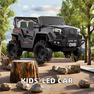 รถเด็กไฟฟ้าแบบชาร์จไฟได้พร้อมไฟ LED ของเล่นนั่งบนรถควบคุมระยะไกลสำหรับเด็กอายุ12ปีขึ้นไป - Product Image 4