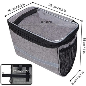 <span class=keywords><strong>Sac</strong></span> de guidon de vélo étanche personnalisé OEM, <span class=keywords><strong>sac</strong></span> avant de vélo avec fenêtre transparente pour téléphone, commandes en gros - Product Image 6