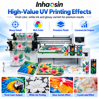 Printer UV Flatbed Hybrid 6090 Gulungan Kiri Datar Kanan 60x90cm untuk Pencetakan Label Kristal, Akrilik, Kaca, dan Signage untuk Penggunaan Bisnis