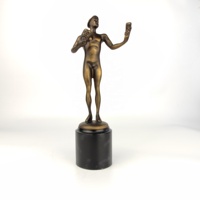 Statue de Homme Nu en Bronze, Sculpture Abstraite, Trophée, Décoration d'Intérieur pour Ornement Domestique