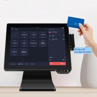 Terminal de caisse tactile OEM 15,1/15,6 pouces avec système Android, lecteur de cartes, paiement NFC pour supermarché