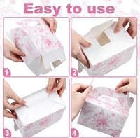 Boîtes cadeaux en papier rose à motifs floraux, boîtes à friandises de style chinois imprimées de fleurs pour mariage et anniversaire