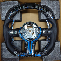 Volant personnalisé en fibre de carbone forgée bleue avec LED pour BMW F06 F10 F11 F15 F16 F20 F21 F22 F30 F31 F32 F33 F34 F35 F36 M3 F80
