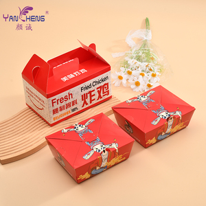 Custom <strong>Printed</strong> Recycled Materials Fast Food Packaging Art <strong>Paper</strong> <strong>Box</strong> for Snacks and Fried Chicken - Product Image 4