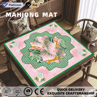 Tapis de Mahjong Antidérapant Grand Format pour Salle de Jeu, Prêt à Expédier, Style Européen et Américain, Finition Frotteuse à la Main, pour Extérieur, Anti-bruit