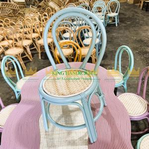 Silla de ratán azul hecha a mano para niños, ecológica, vibrante, superventas, para cocina, dormitorio, bebés y niños - Product Image 5