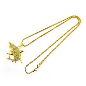 สร้อยคอจี้รูปฉลามสไตล์ฮิปฮอปใหม่ปี 2026 ดีไซน์เรียบง่ายมีเอกลักษณ์ สร้อยคอผู้ชาย ขายส่ง เครื่องประดับแฟชั่น - Product Image 4